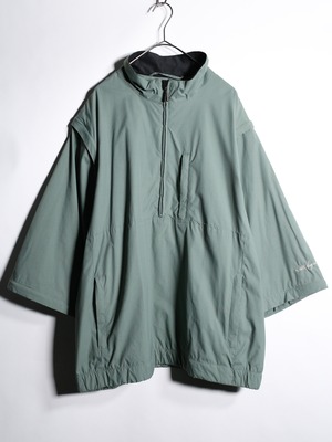 3-way sleeve docking design half-zip pullover