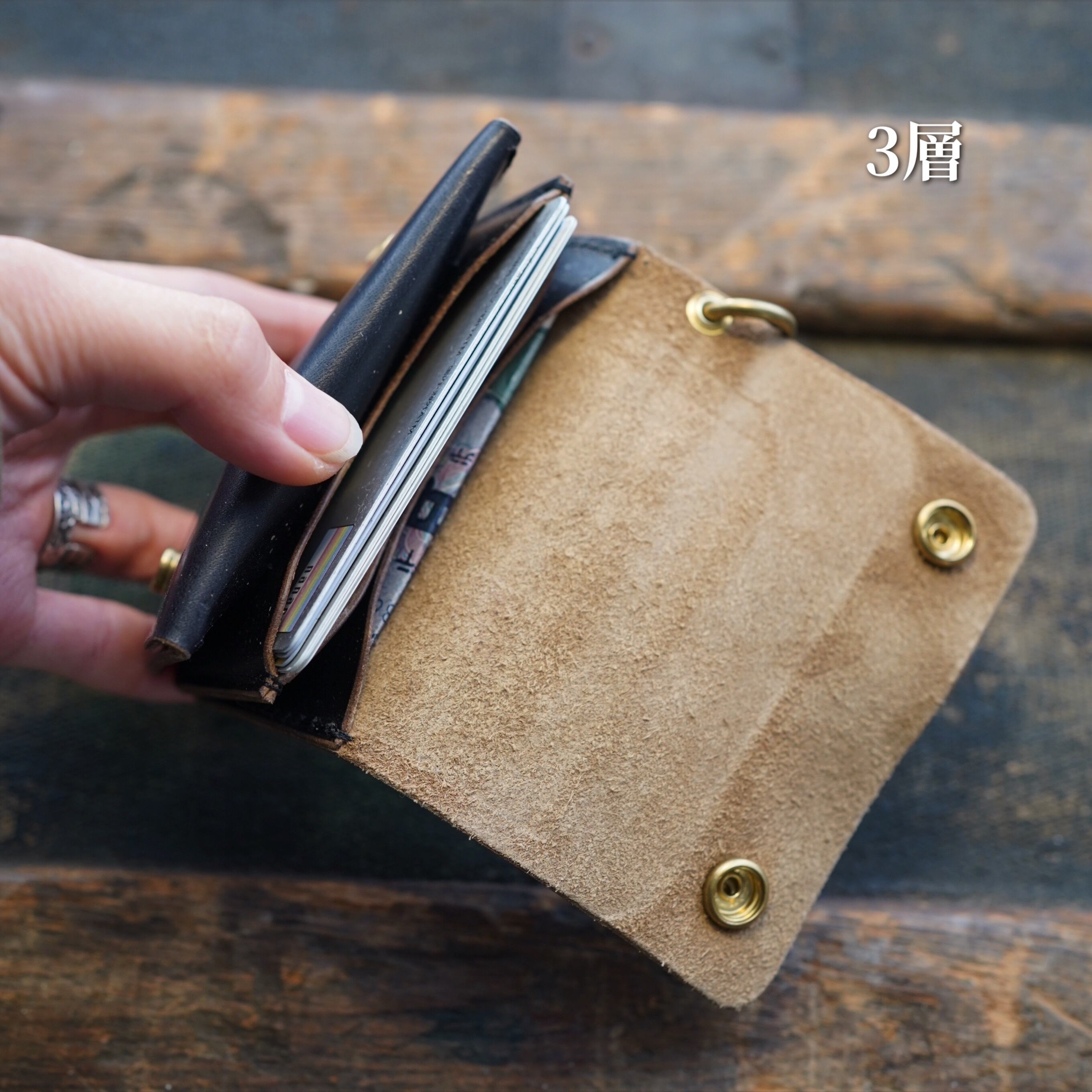 Black out】Mini line wallet | Additive and Line