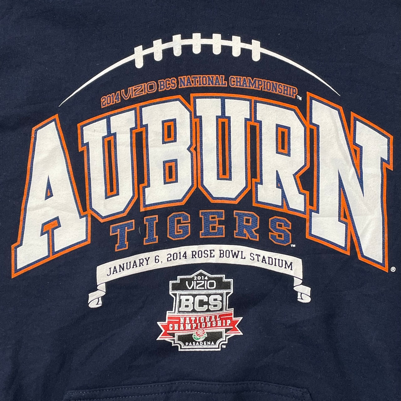 【GILDAN】カレッジ スウェット パーカー フーディ オーバーン大学 auburn university football TIGERS アーチロゴ M US古着