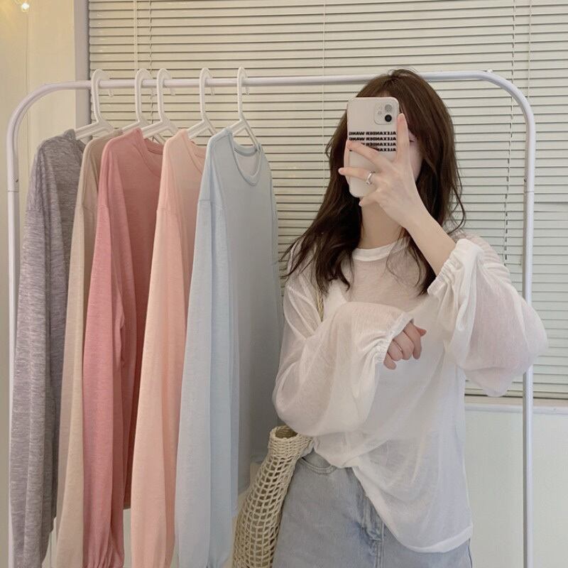 ルーズTシャツ サマーラウンドネックトップス ロング 夏物 Oネック 萌量不足927572554