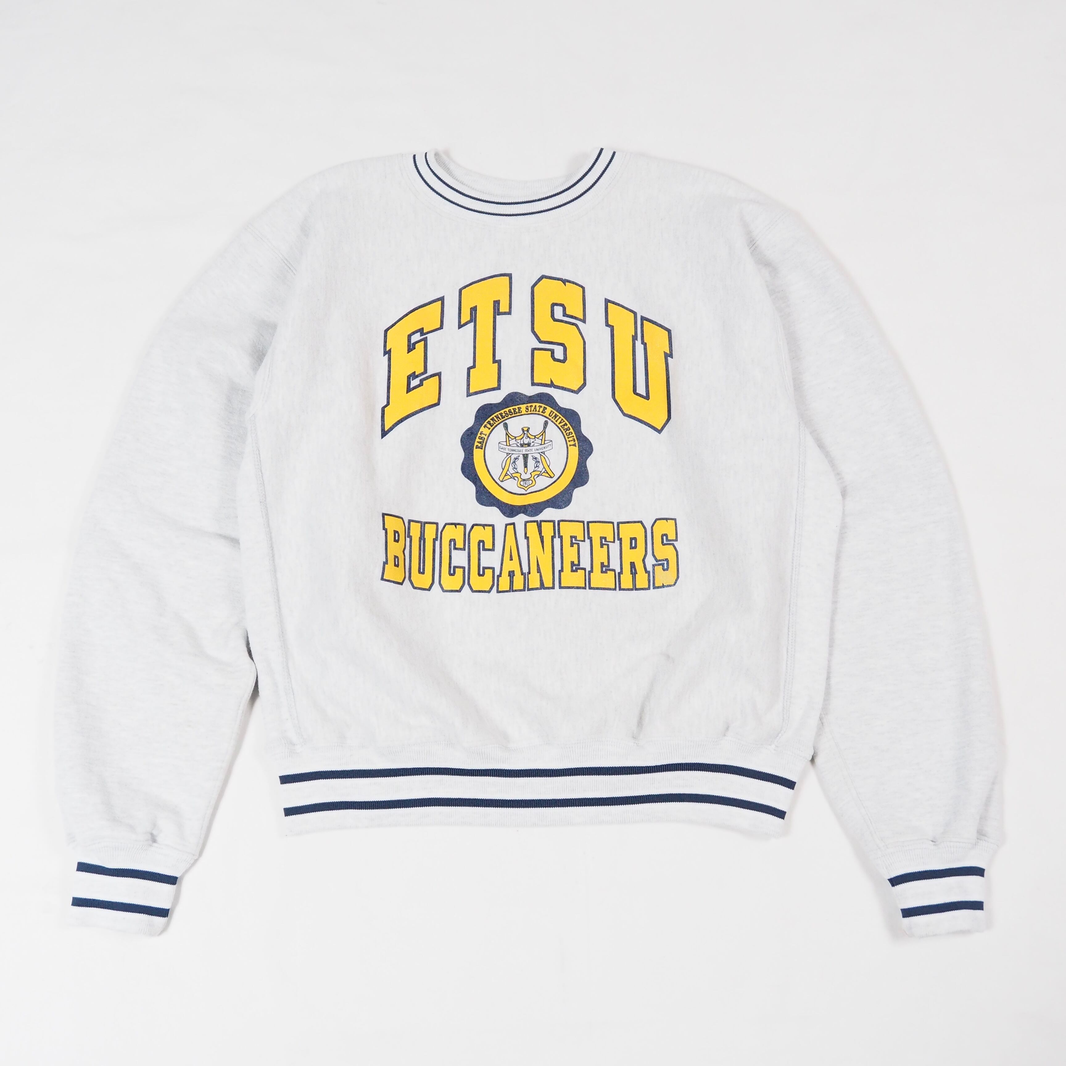90's ETSU reverse weave type heavy weight sweatshirt /USA製 リバースウィーブタイプ カレッジスウェット グレー