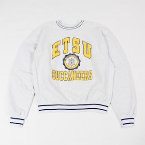 90's ETSU reverse weave type heavy weight sweatshirt /USA製 リバースウィーブタイプ カレッジスウェット グレー