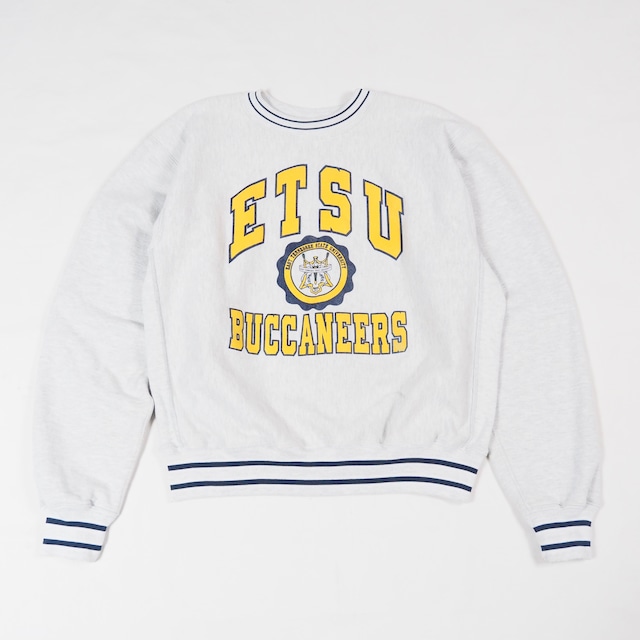 90's ETSU reverse weave type heavy weight sweatshirt /USA製 リバースウィーブタイプ カレッジスウェット グレー