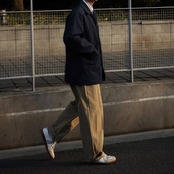 タックワイドパンツ　A4219