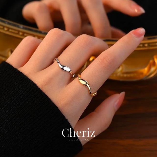 金属アレルギー対応 サージカルステンレス ニュアンスエレガントリング  サージカルステンレス316L 金アレ対応 ゴールド K18 つけっぱなし 変色しない 錆びない