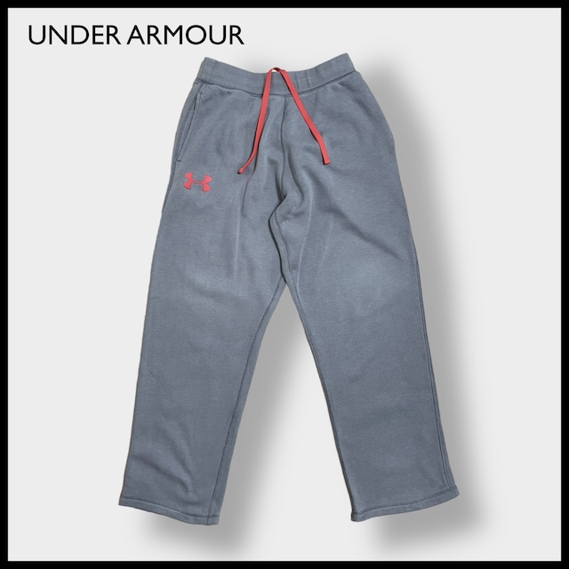 【UNDER ARMOUR】スウェットパンツ ラバーロゴ L 部屋着 イージーパンツ リラックス ルーズ アンダーアーマー グレー US古着