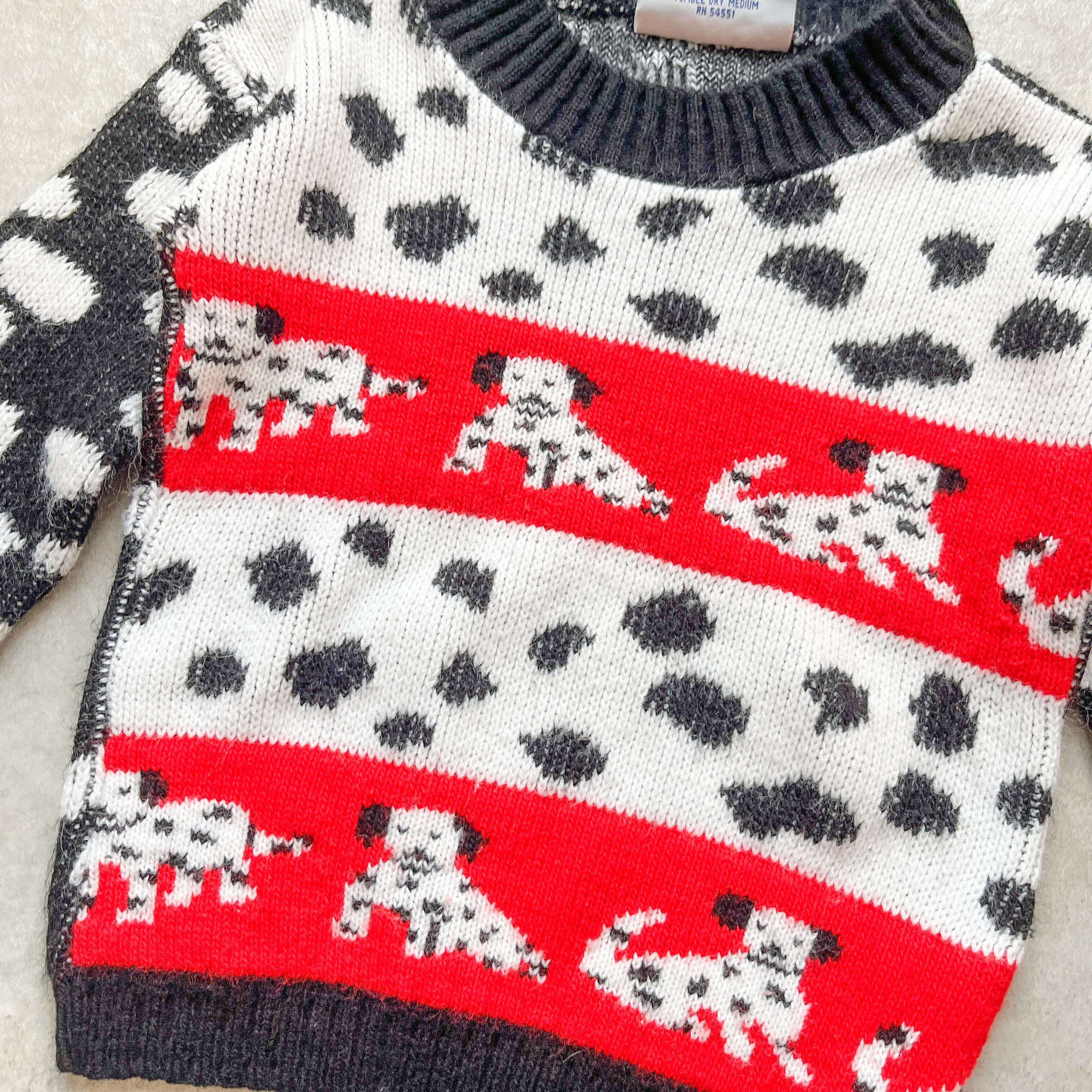 90s ヴィンテージ】ダルメシアンニット｜100サイズ｜キッズ古着