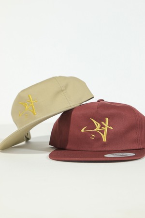 "RX"Signature 5-Panel Snapback [MAROON]