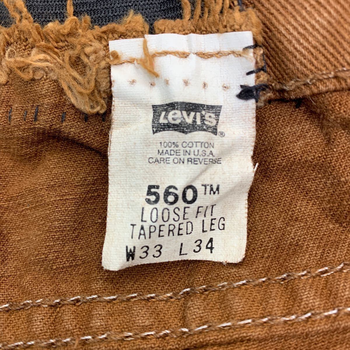 メンズ MADE IN USA LEVIS 560 オレンジタブ W34/L34