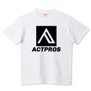 【KID'S】ACTPROS スクエアロゴ（BOX B-TYPE） 5.6ハイクオリティーTシャツ（United Athle）ホワイト【9colors】