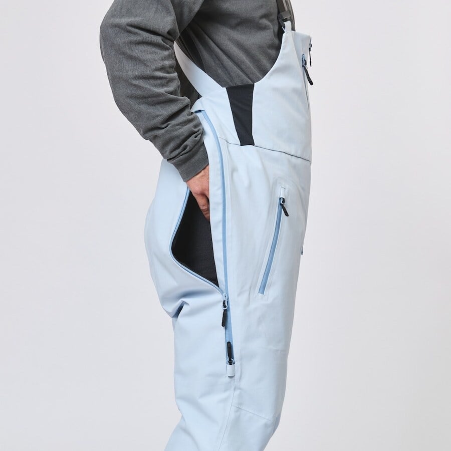 UNFUDGE 『 GENTLE BIB PANTS - BLUEGREY 』 26/27 アンファッジ