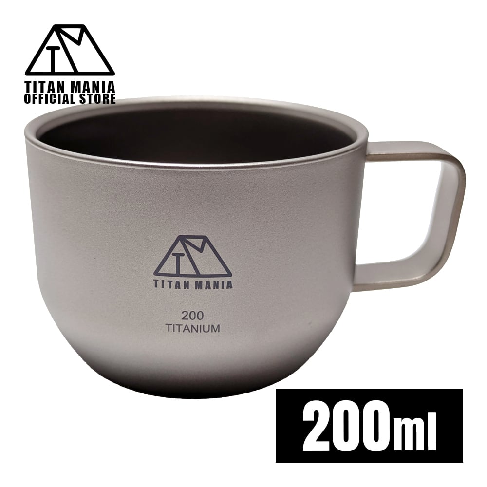 チタンマグカップ コーヒーカップ 200ml チタン製 キャンプ ダブル