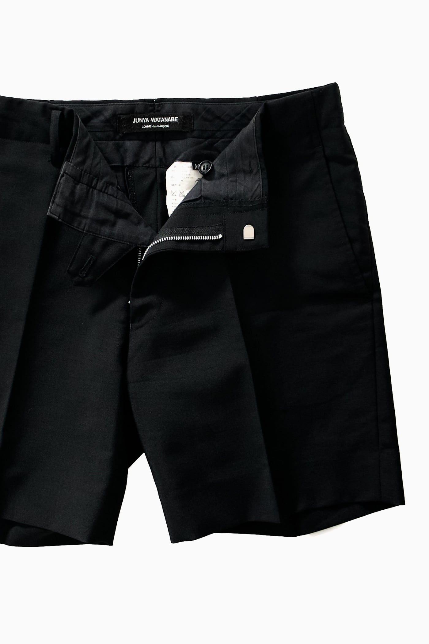 AD2011 JUNYA WATANABE BLACK WOOL GABARDINE SHORTS | Reben