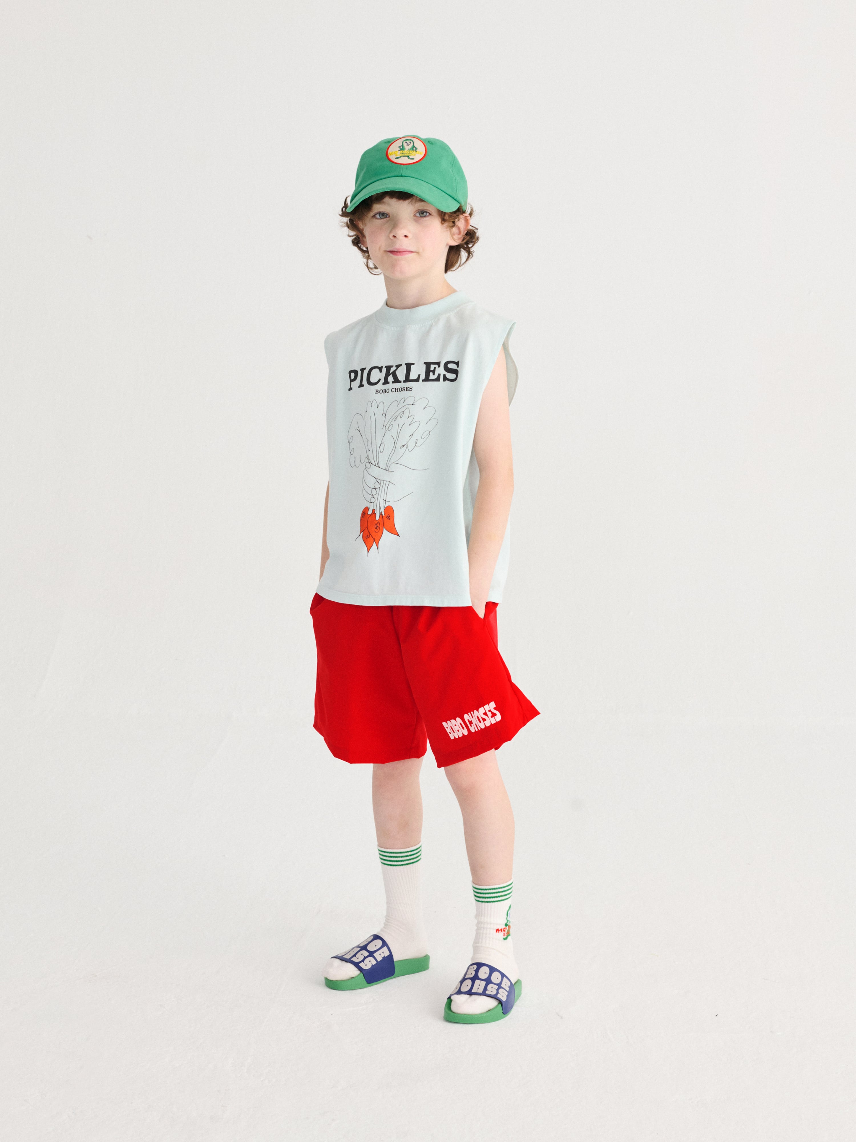 bobochoses Tシャツと短パンセット 26SS】bobochoses(ボボショセス)Bunch Of Vegetables sleeveless