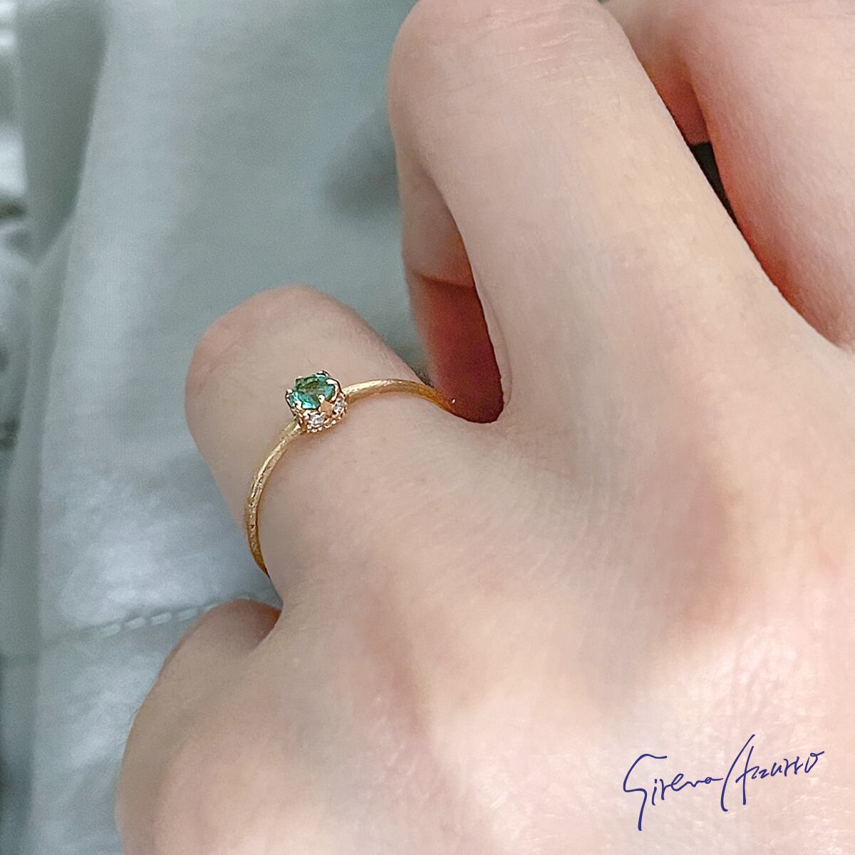 まみ様専用セイレーンアズーロK10YGダイヤモンドリング10.5号 だぶつい 