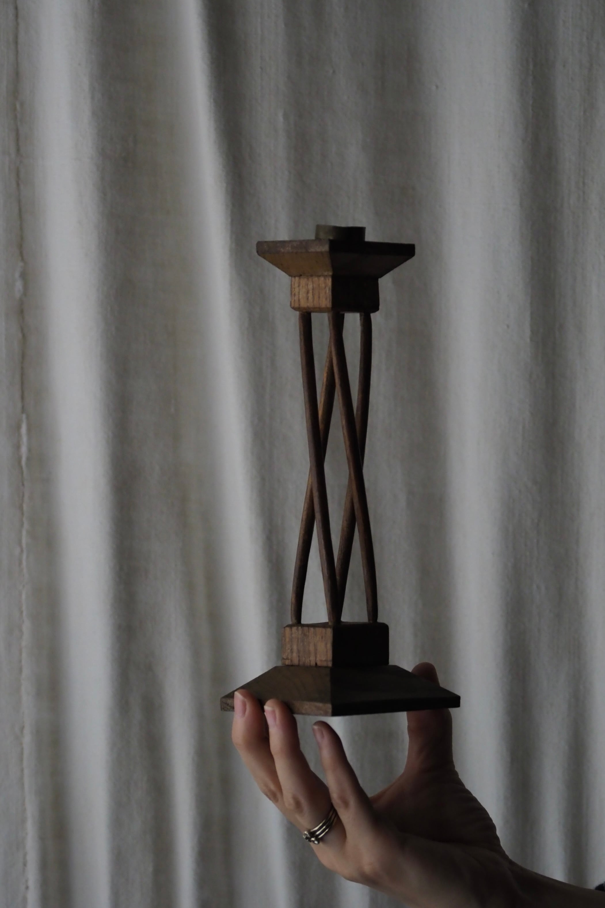 アールデコ ペア燭台-antique pair wood candle stand | アンティーク