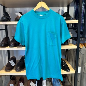 1980’S FRUIT OF THE LOOM POCKET T-SHIRT EMERALD GREEN L
