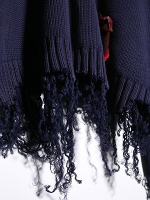 REMAKE / boro and ribbon custom cotton knit