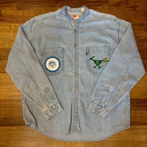 ナスングワム【Nasngwam】Indian motif Denim Shirt　Lサイズ