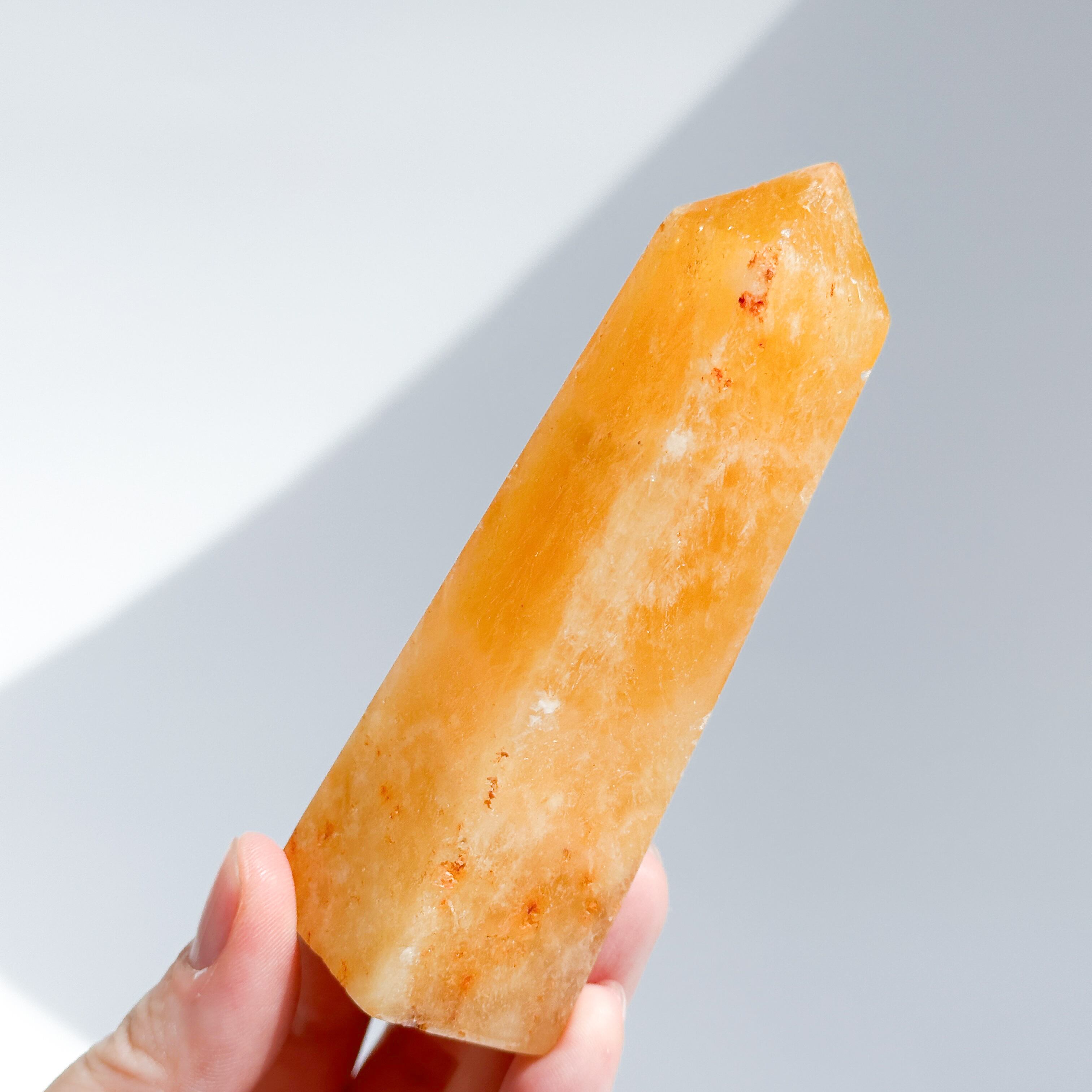 オレンジカルサイト タワー型64◇ Orange Calcite ◇天然石・鉱物