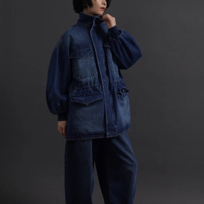 CYAN TOKYO | ドットジャカードヘンリーブラウス | F・O・B STORE