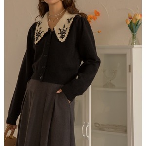 Design lapel cardigan＊S-171