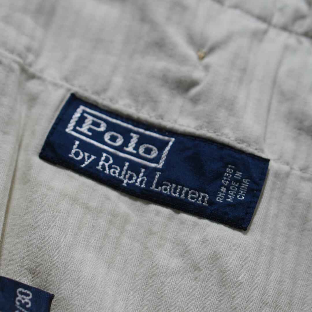 90s Polo by Ralph Lauren Linen-Silk Blend Trousers W35.5L29相当