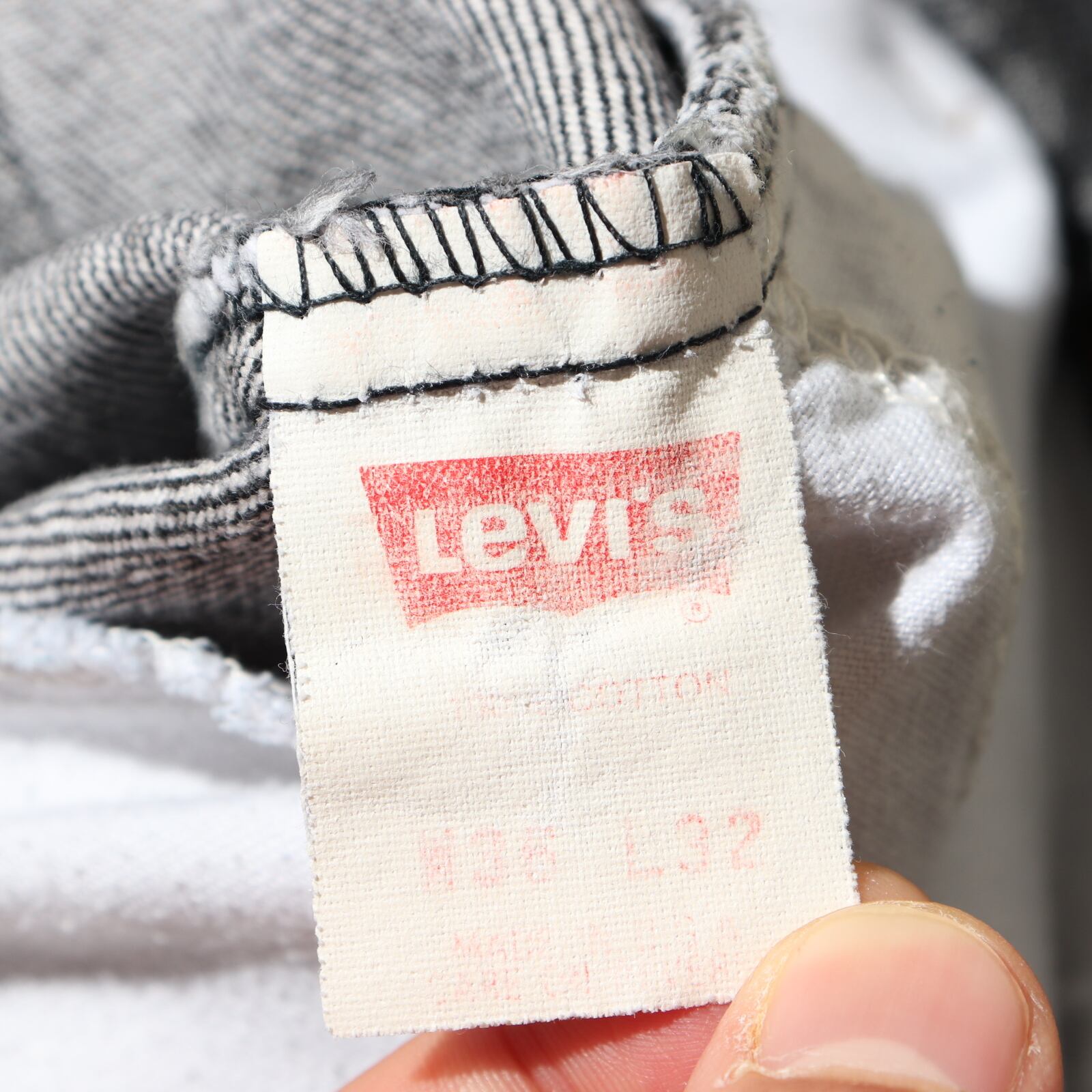 経年◎ 36×32 先染め 505 米国製 Levi