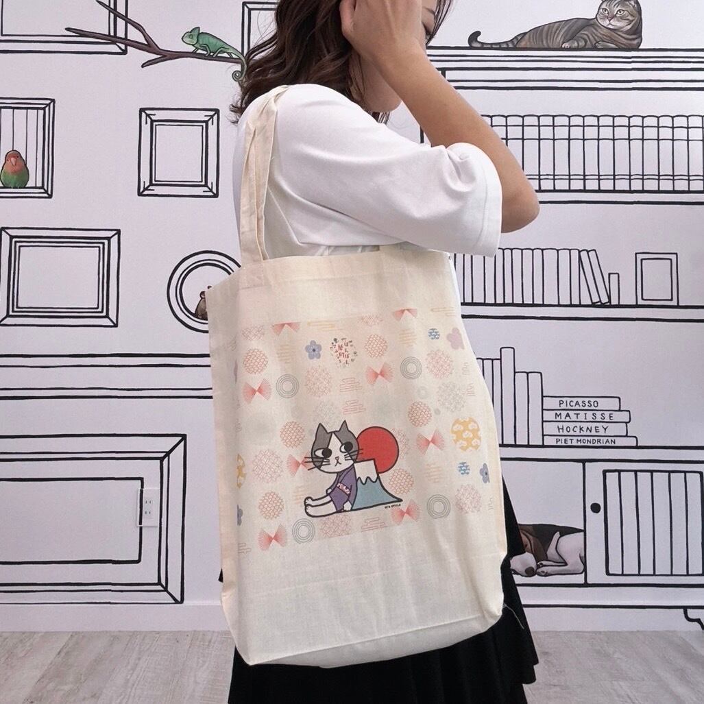 Asahiくん《総柄バックプリント》トートバッグ　1900円