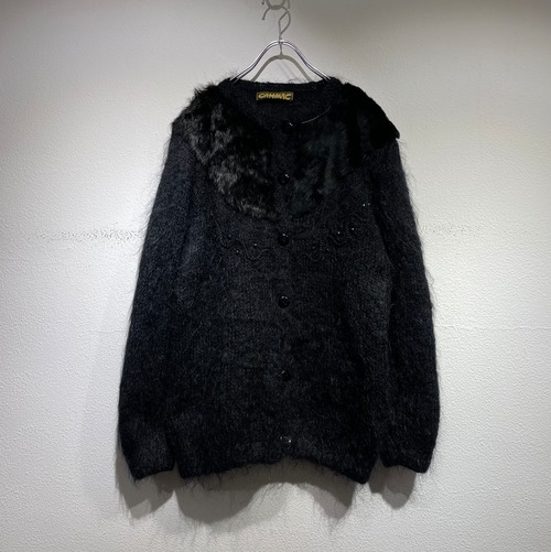 used design knit cardigan