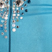 ボディコン コズドレ KOZdre KOZYA ドレス ワンピース ブルー系 シルバー系 水色 ランウェイモデル パーティ 発表会 練習 レッスン 大人可愛い スリット ロング丈 きれいめ フォーマル レッスンウェア シルバー装飾 光沢