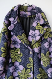 Winter plumeria wool coat