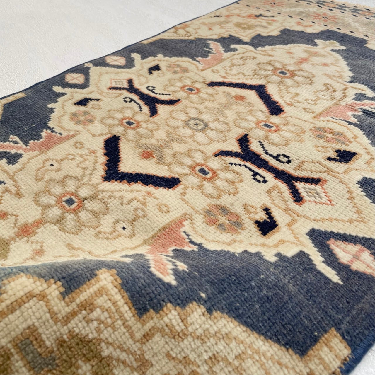 レア ヴィンテージウールブランケットContinental Rug ルーマニア うまき