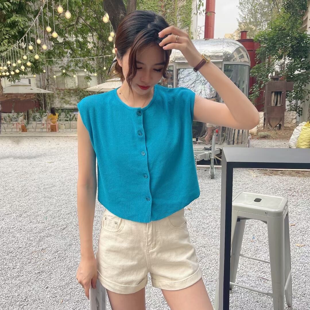 クルーネック フレンチスリーブカーデ AJ1050-2203