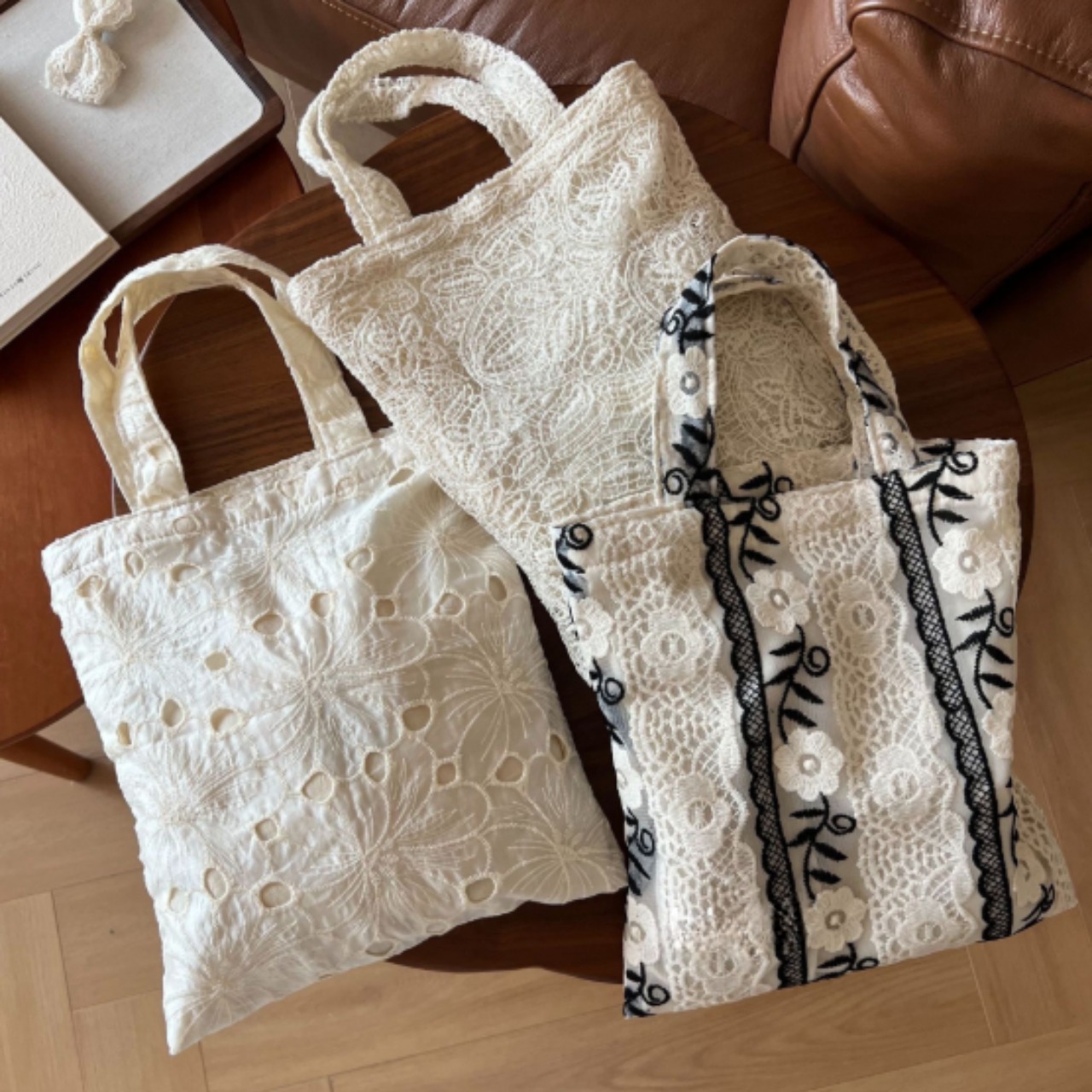 Broderie Lace Tote F0524