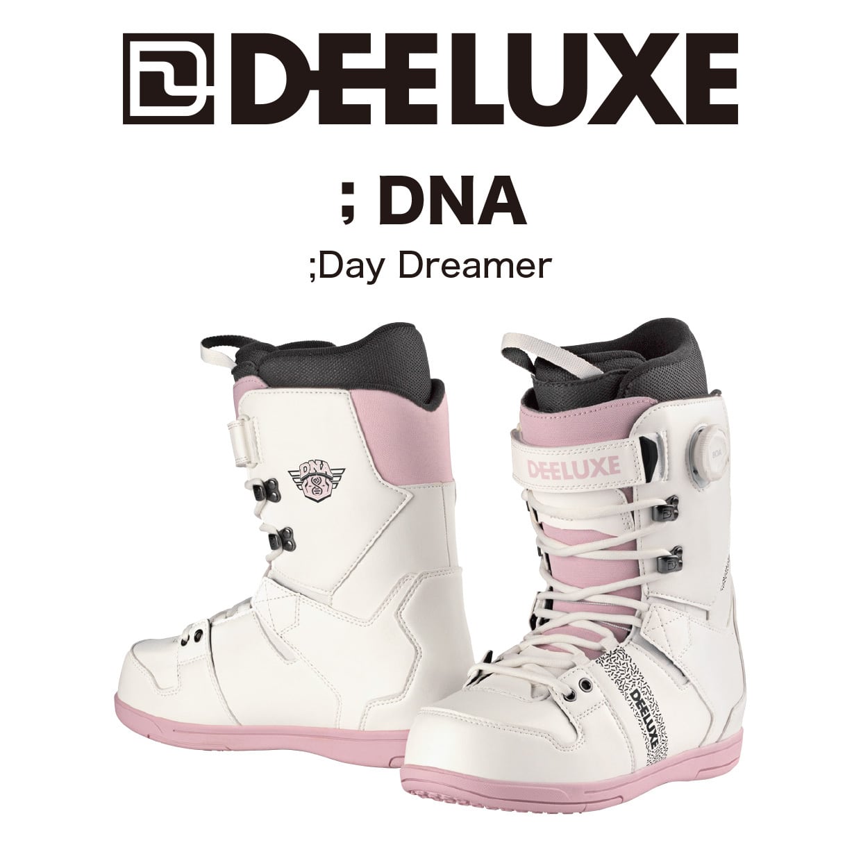 23-24年モデル　DEELUXE .『DNA』. Day Dremer . ディーラックス .　ディーエヌエー .　デイドリーマー .　 ピンク .　 スノーボード .　 ブーツ .　カービング　 フリーラン　 フリーライド　 グラトリ　 パーク