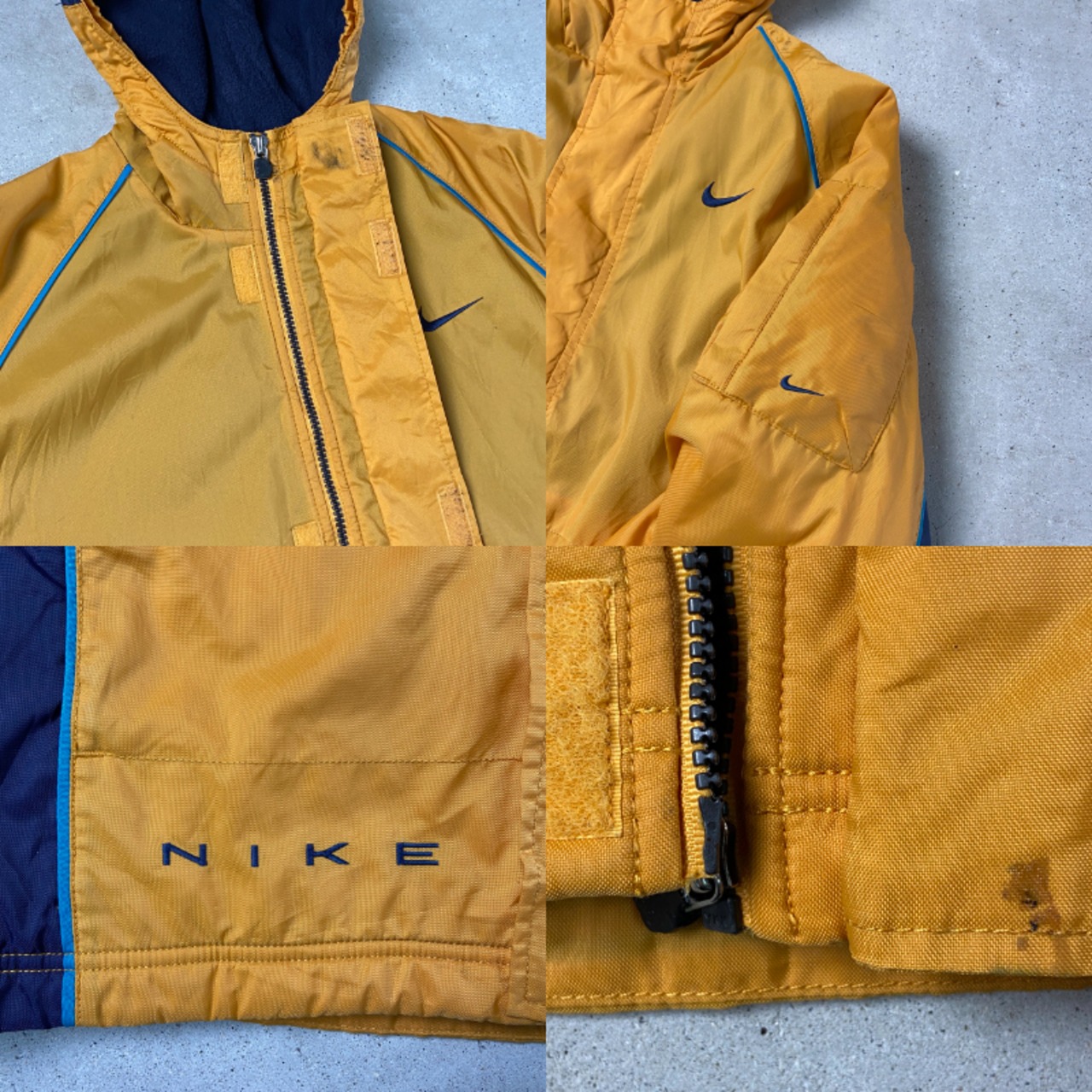 00年代 NIKE ナイキ ナイロンジャケット スウォッシュロゴ刺繍 