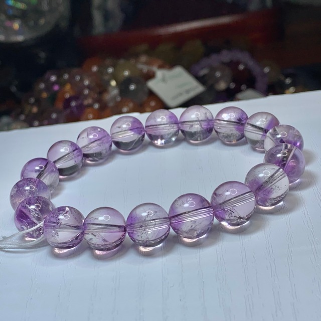 3.1部ファントム状☆可愛いコントラスト・エレスチャルアメジスト ブレスレット
