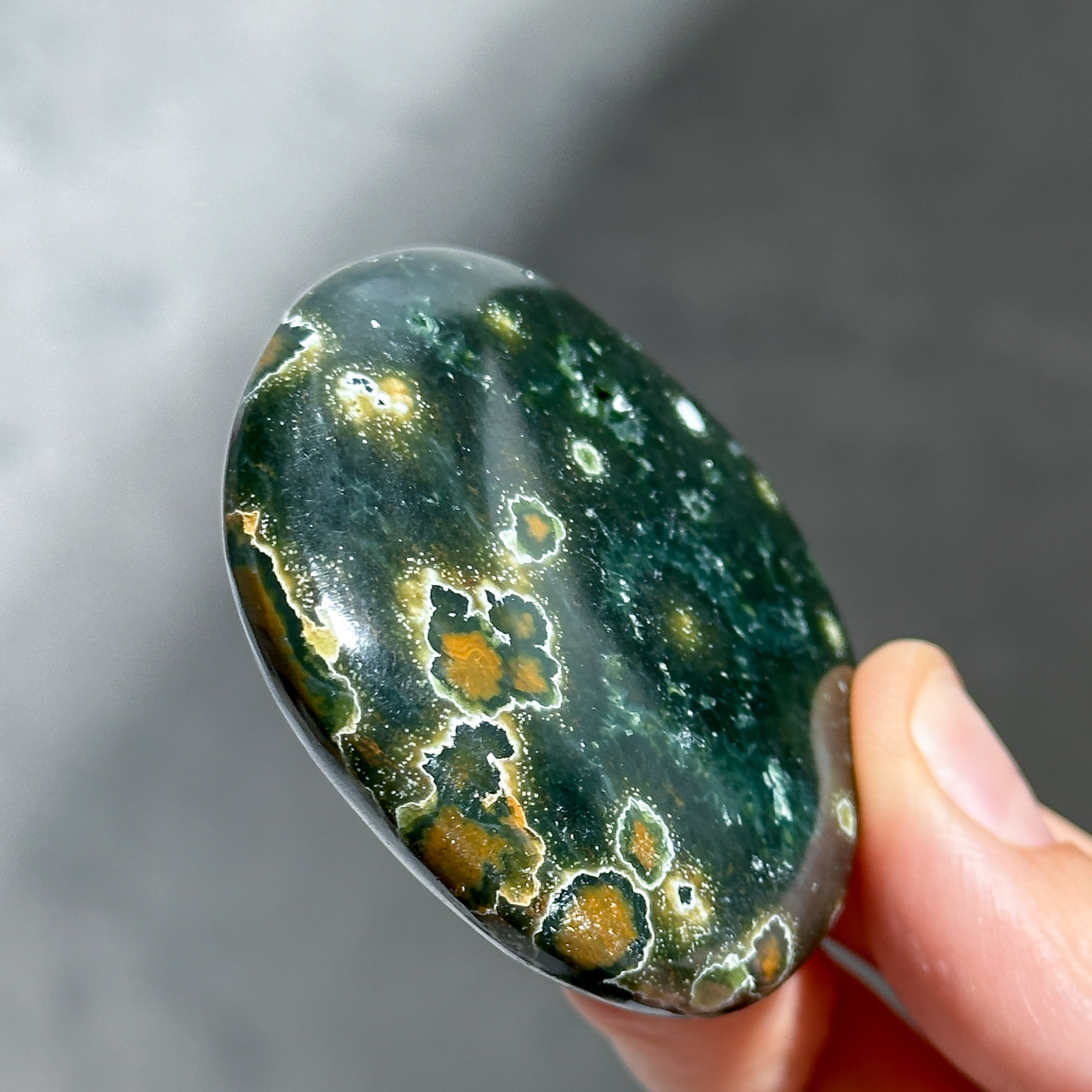 珍しい　パワーストーン　オーシャンジャスパー オーシャンジャスパー パームストーン51◇ Ocean Jasper