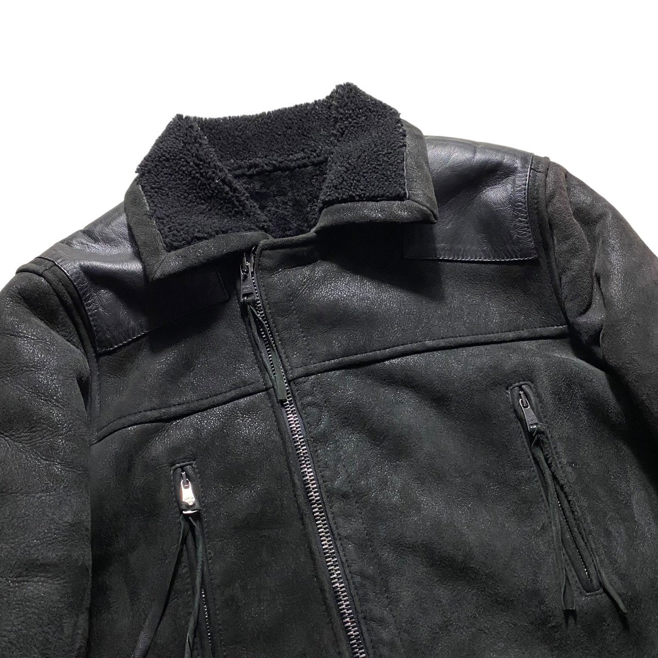 GIORGIO BRATO black mouton riders jacket