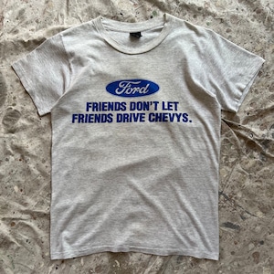 90s～   ”Ford   FRIENDS DONT LET～” T-SHIRT CHEVYS フォード シボレー