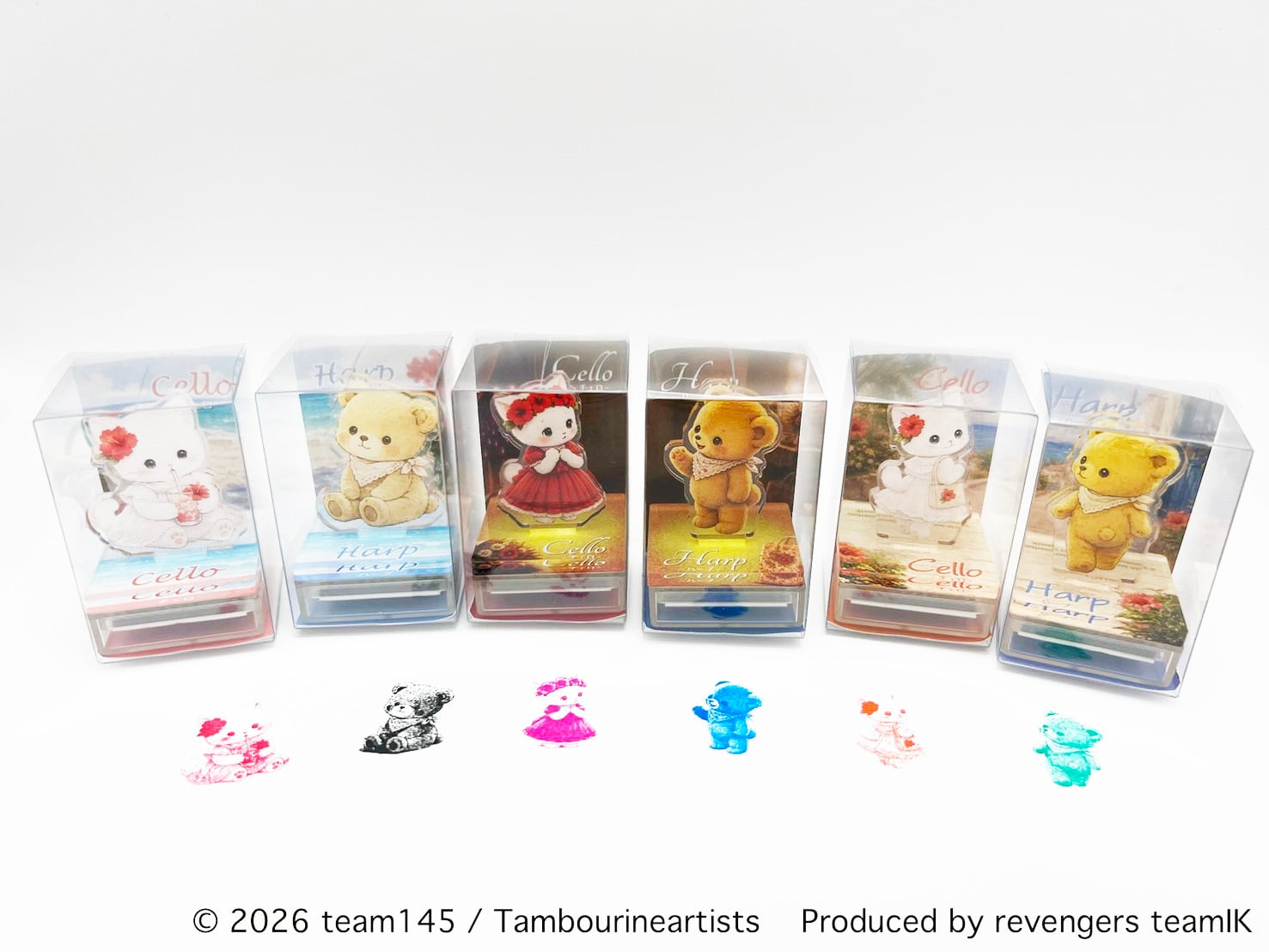 アクスタスタンプ絵本 「チェロとハープ」6個コンプリートセット販売