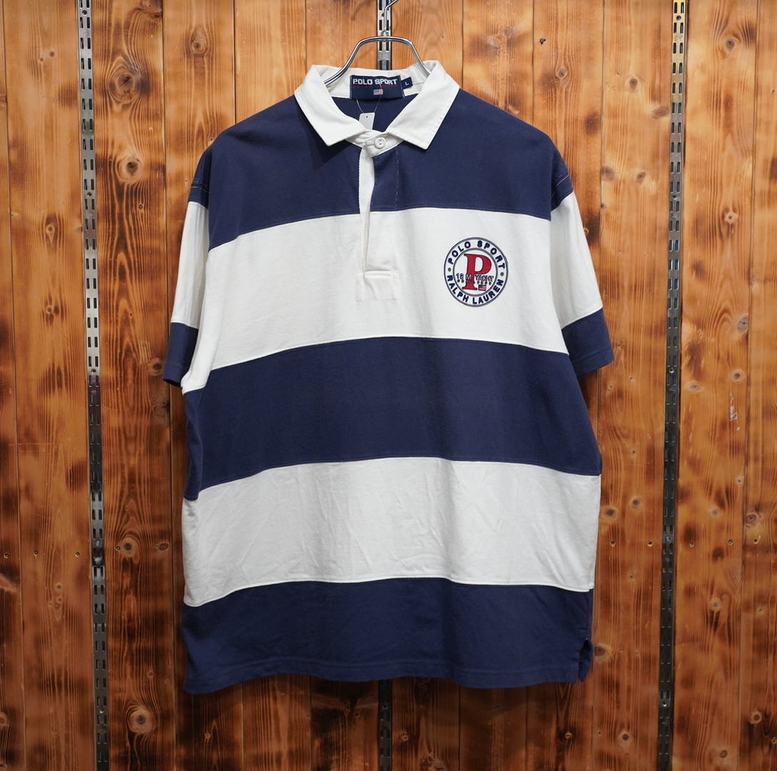 90s polosport ralphlauren ヨット yacht ラガーシャツ L/ラルフローレン