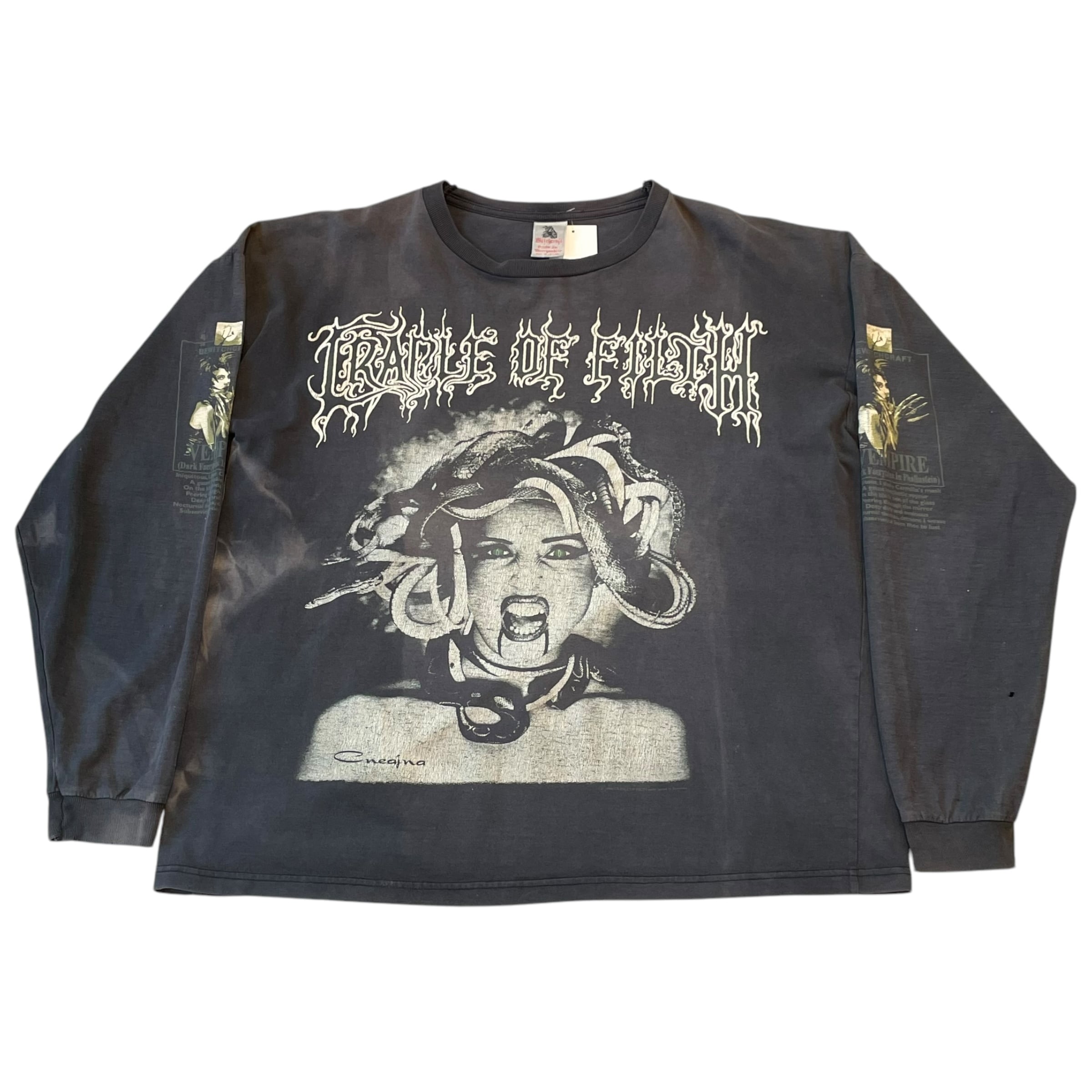 Special !!! 1995s CRADLE OF FILTH "Sedusa of Ravesn & Angels" L/S T-shirt