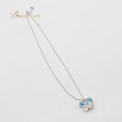 フォーマル 小物 SWAROVSKI スワロフスキー ネックレス アクセサリー シルバー系 ブルー系 シルバー 水色 ハート クローバー かわいい 飾り 装飾 華やか ダンス 正装 フォーマル 結婚式 ジュエリー ペンダント チャーム きらきら キラキラ エレガント 二次会 イベント クリスマス 誕生日 プレゼント ギフト