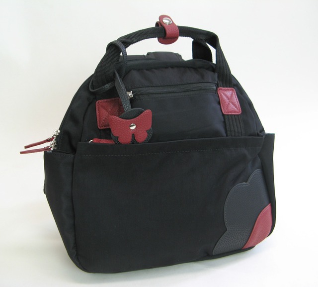 ボストン2Wayリュック 撥水ナイロン×合成皮革 軽い 軽量 ポケットいっぱい  収納力抜群 カジュアル 両手が空くから安全 デイリーバッグ マザーズバッグ 自転車 買い物 小旅行 ボストンリュック