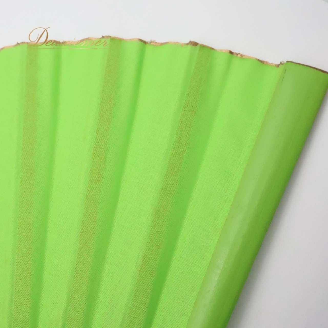 フラメンコ アバニコ 扇子 Abanico Espaol 小物 小道具 32cm グリーン系 黄緑 ゴールド 無地 シンプル アイテム 練習 舞台 イベント 黄緑系 扇子 イベント小物 フラメンコ練習 シンプルデザイン 舞台用小物 踊り用アイテム