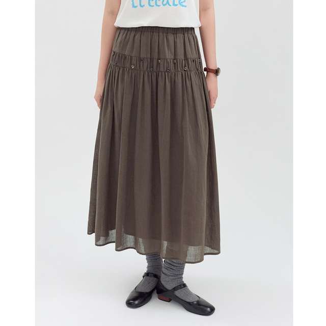 gathered long skirt