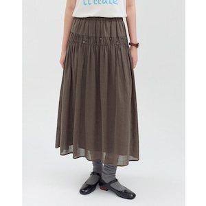 gathered long skirt