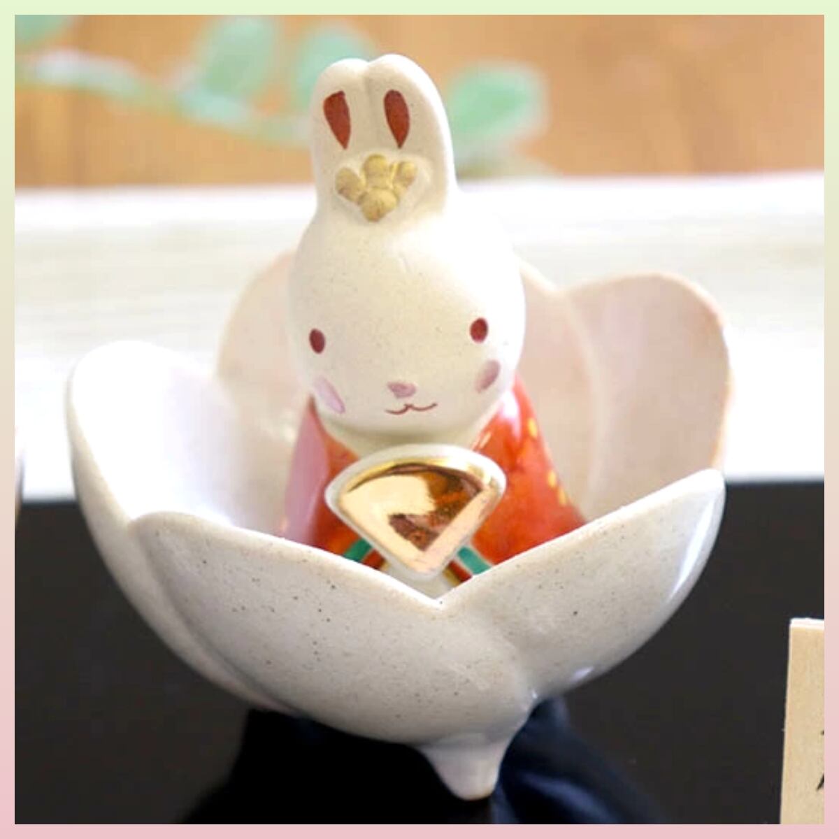 美佐子作花うさぎ雛・敷板付 お雛様 | うさぎセレクトショップ森音